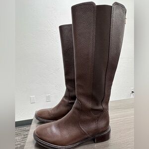 Tory Burch Christy brown leather riding boots